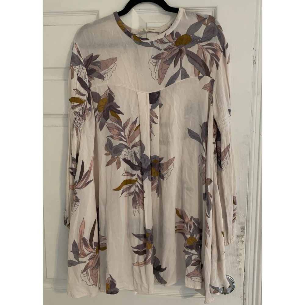 Free People Tree Swing Electric Orchid Choker Mini Tunic Dress XS - Picture 7 of 7